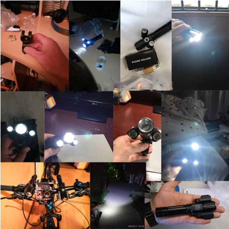 Светильник для велосипеда Bike light 1000 Lumen Flashlight For USB Rechargeable 18650 Battery MTB Bicycle Front Light Waterproof LED Headlight Lantern