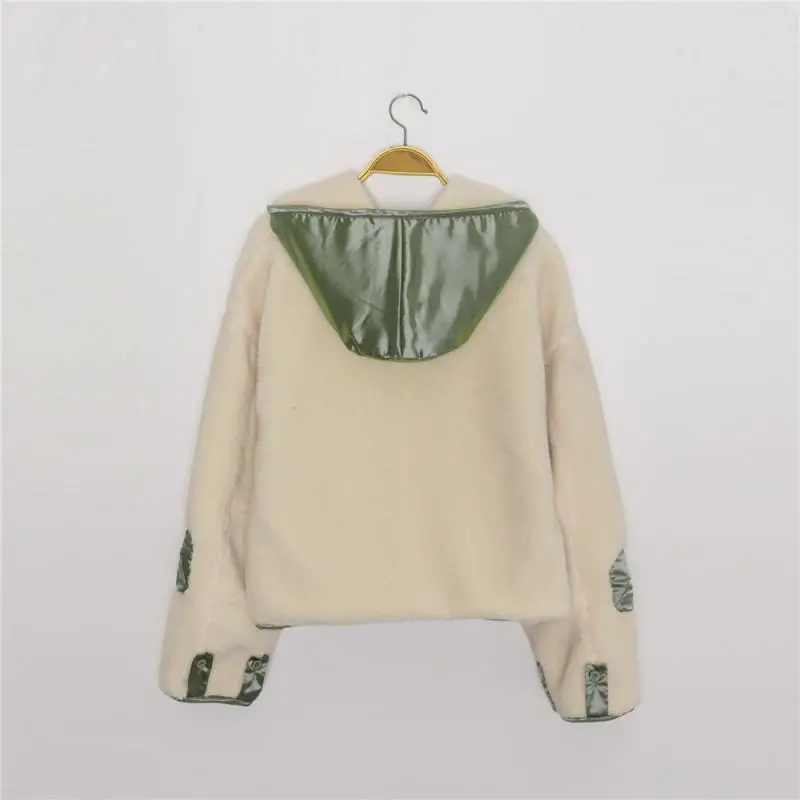 

Swyivy Luxury Design Lamb Fur Jackets Women Winter Warm Fur Coats with Hat 2020 New Hooded Jackets Coats for Women Outwear