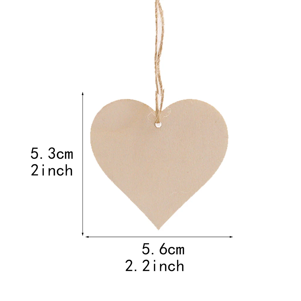 

10pcs Wooden Couple Love Heart Pendant for Wedding Party Decoration Wooden Lovely Party Holiday Decoration Wedding Supplies