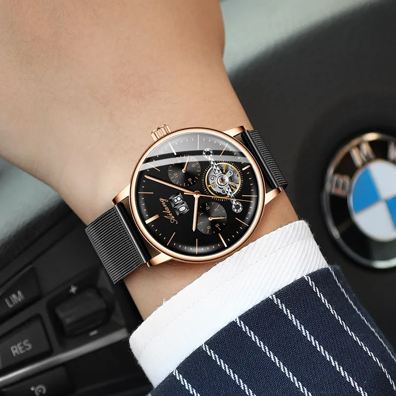 Часы скелетоны AILANG Мужские механические автоматические классические под