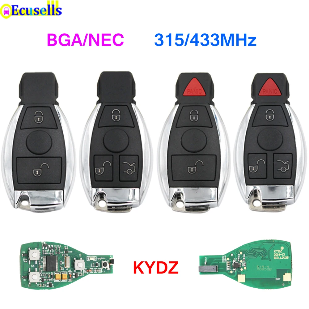 2/3/4 кнопочный смарт-ключ для автомобиля 315 МГц 433 Mercedes-Benz W169 W164 W204 W210 W211 W212 W639 W202