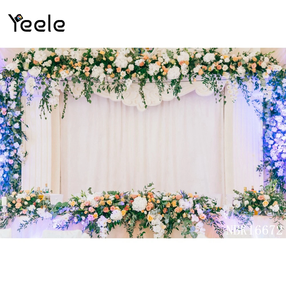 Yeele светильник занавески с цветами свадебный портрет украшение фотографии фоны