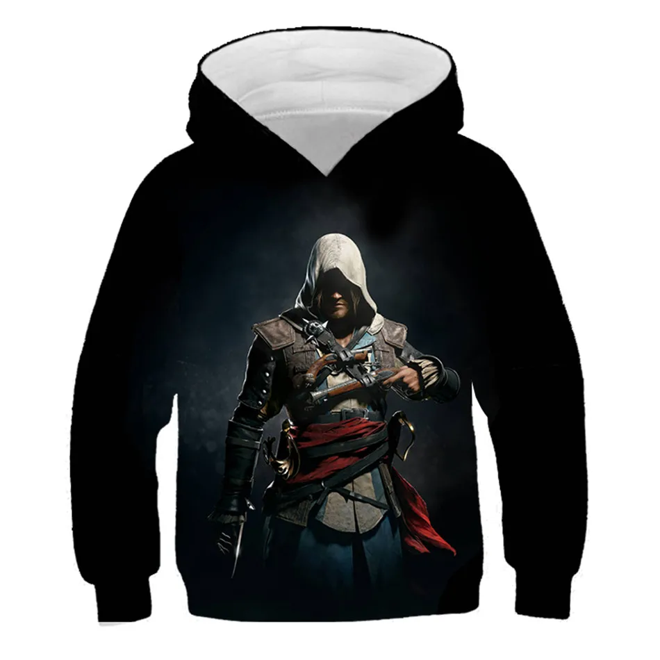 От 4 до 13 лет года, уличная одежда с 3D капюшоном Assassins Creed, толстовка для мальчиков и девочек, детский пуловер в стиле хип-хоп, толстовка с капюшоном - Цвет: picture show TNT-863