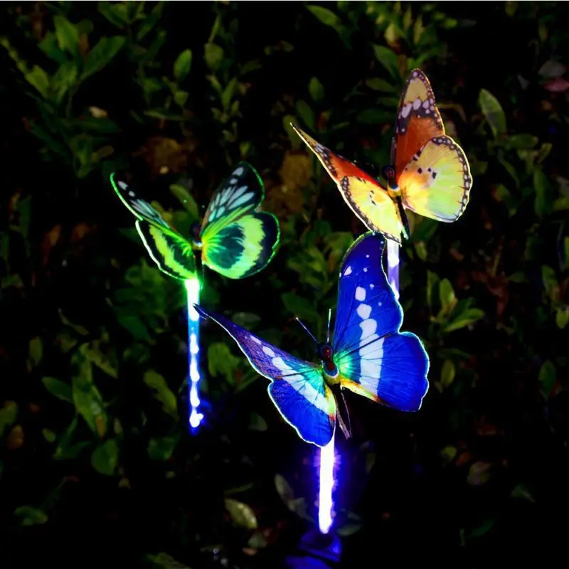 

Outdoor 3pcs/set Solar Garden Lights Waterproof Solar Butterfly Garden Decorative Led Lights Solar Stake Lights For Lawn Yard