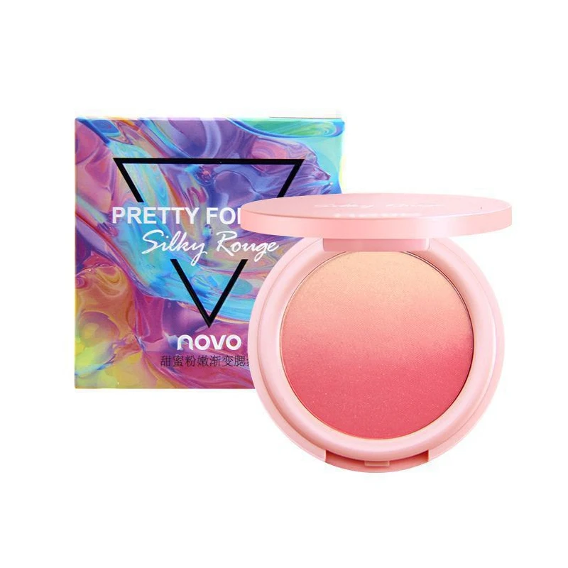 Красная сетка для макияжа Милые Розовые нежные градиентные румяна естественный