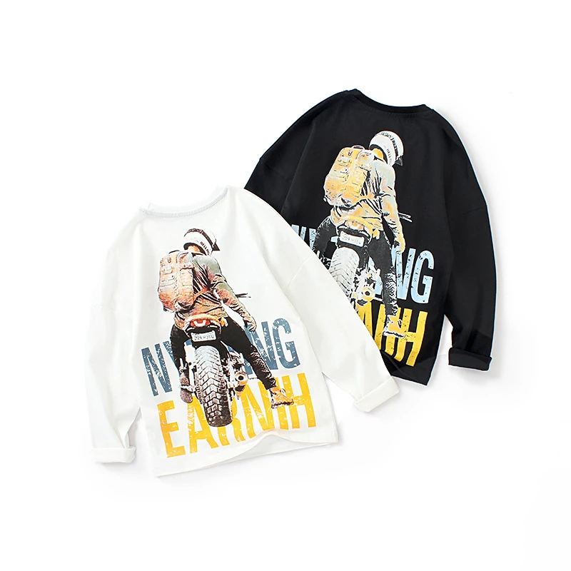 

2913# Toddler Boy Clothes Kids T Shirt for Boys Teen Girls Clothing Harajuku T-shirt Girl Children Hip Hop Rock N Roll T-shirts