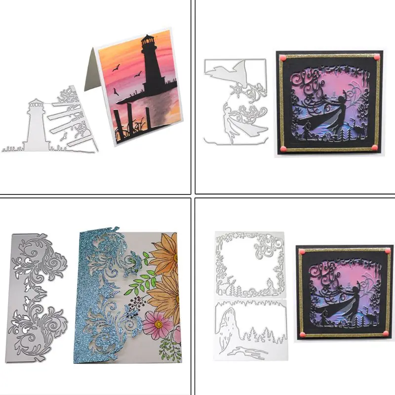 

Lighthouse Metal Cutting Dies Stencil DIY Scrapbooking Album Stamp Paper Card Embossing Crafts Decor X4YD