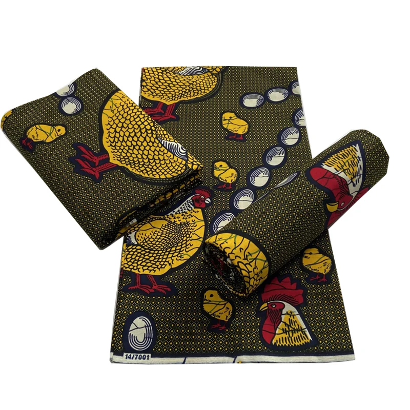 

High Quality Ankara African Dye Prints Fabric By Yard Real Wax Nigerian Dress Material Fabrics For Sewing Veritable Soft VL 1017