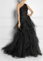 vestido de festa longo one shoulder black long lace formal dress party evening elegant dress robe de soiree 2019 new fashion