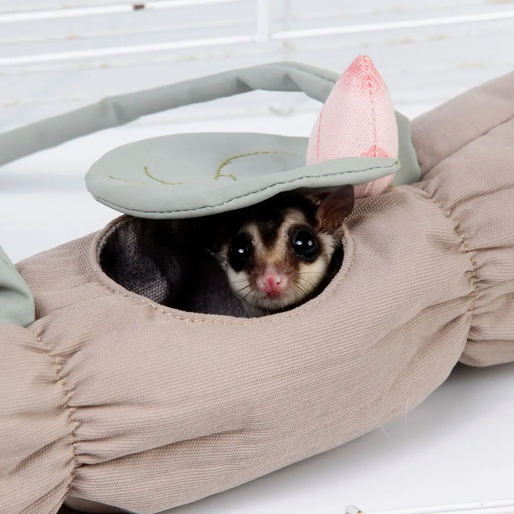 

1Pc Adorable Hammock Hanging Sleeping Bed Practical Nest Double Layer Hammock for Hamster Pet Squirrel Samll Animal(Pale Pinkish