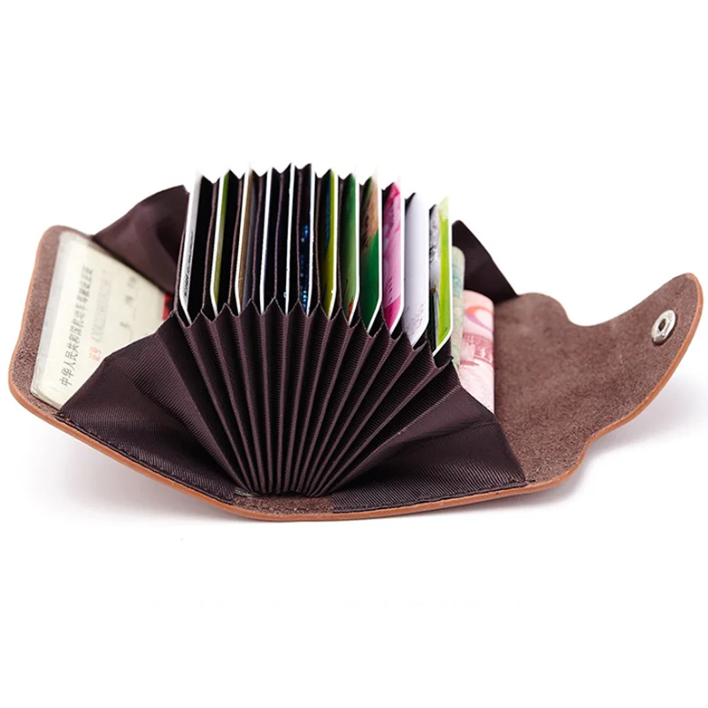 Держатель для карт из искусственной кожи с 14 отделениями и органайзер заметок