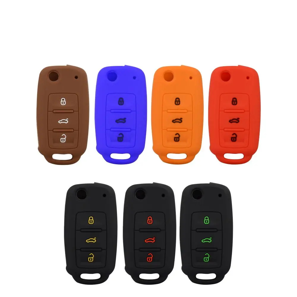 OkeyTech силиконовый чехол для автомобильного ключа V W Golf for Skoda Yeti Superb Октавия Рапид