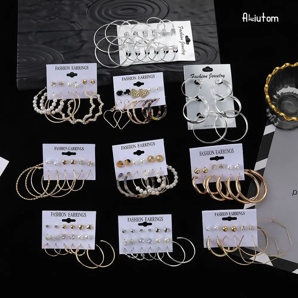 Женские серьги-кольца с жемчугом серьги круглым массивное Ювелирное Украшение в