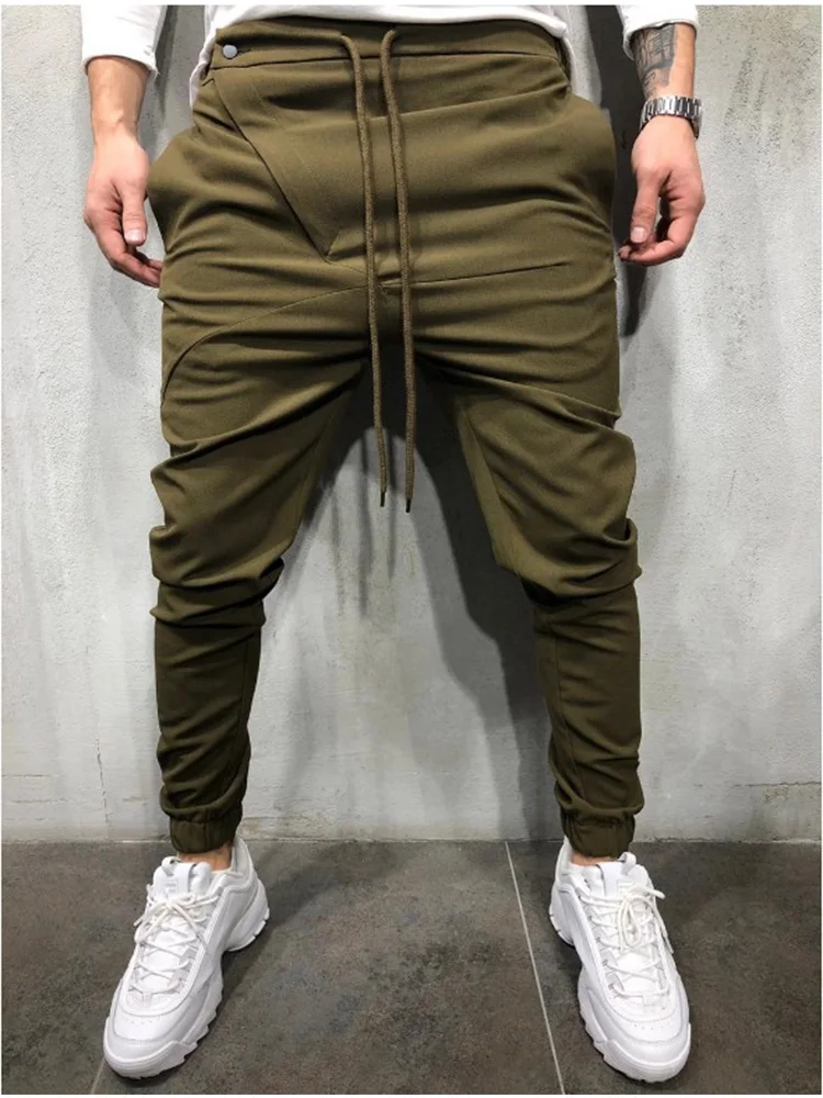 

Men's pencil pants, men's drawstring street casual harem pants, men's trousers 2021 spring and autumn jogging pants