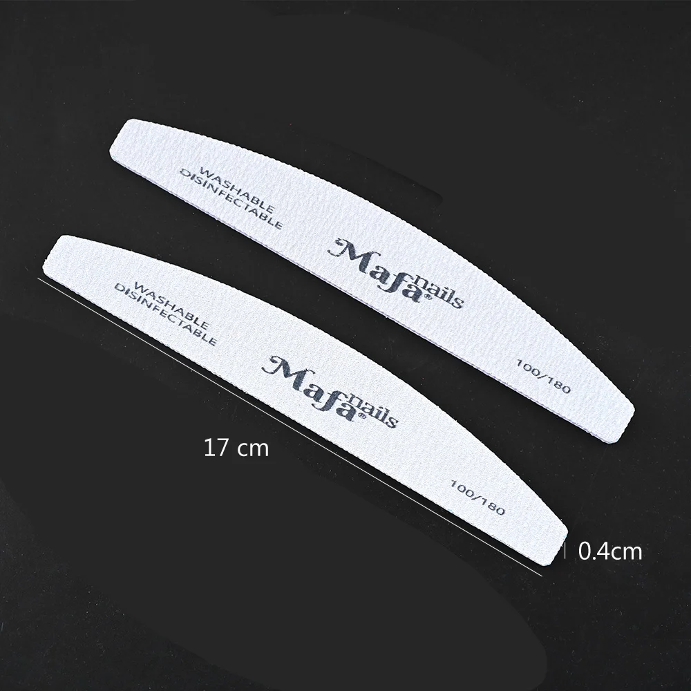 

100/180grit Logo Brand Customized Sand Files For Manicure Silver-Grey MOQ=2000pcs Half-Moon AcrylicPolishing Nail Files DE322Qd2