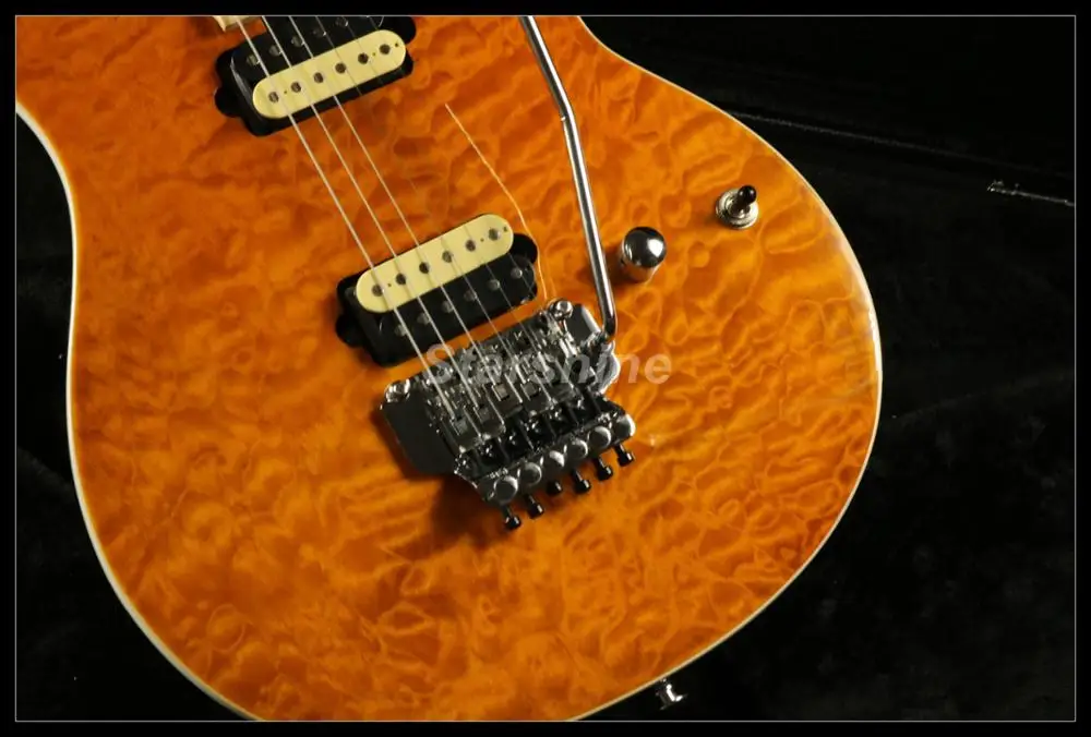 Ernie Ball Music man AXis eletric guitar AAAAA grade quilted maple top floyd rose bridge