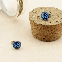 kpop super junior logo stud earrings for women titanium steel earring men jewelry brinco box packing christamas gift