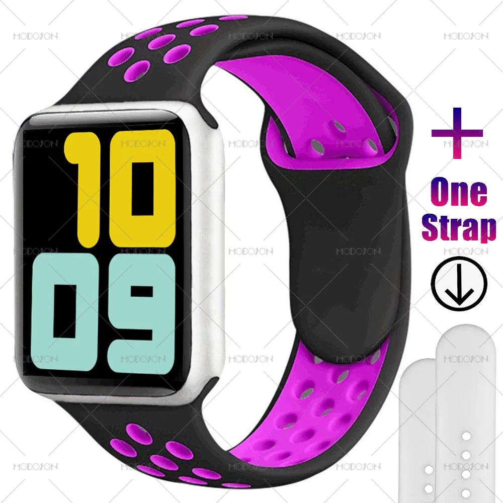 silver black purple MODOSON умные часы iwo 11 мини серия 5 монитор сердечного ритма кровяное Кислородное давление Smartwatch PK iwo 12 для Apple iphone Android - Цвет: silver black purple