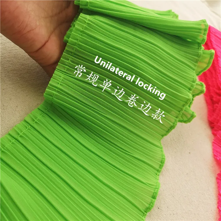 12 5 см Широкий карамельный цвет полированный шифон складной кружевной воротник