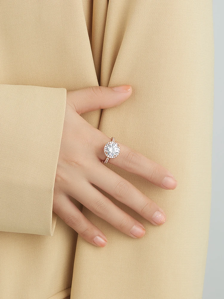 

INALIS Luxury Ring For Women Big Brillancy White Cubic Zirconia Setting Noble Rings Send Wife Anniversary Gifts Fashion Jewelry
