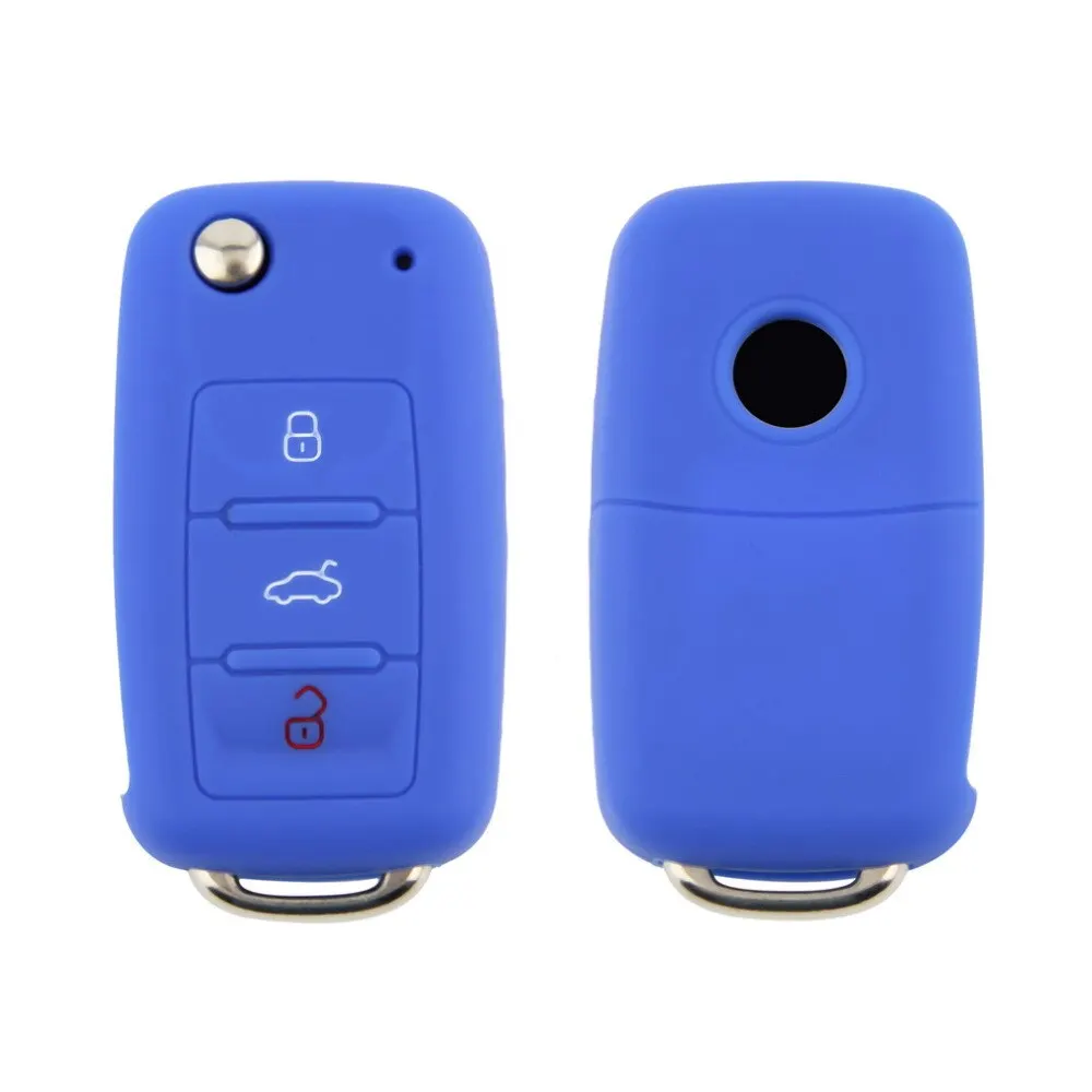 

Car-styling 6 Colors Silicone Car Auto Key Cover Case Car Keychain For Remote Control