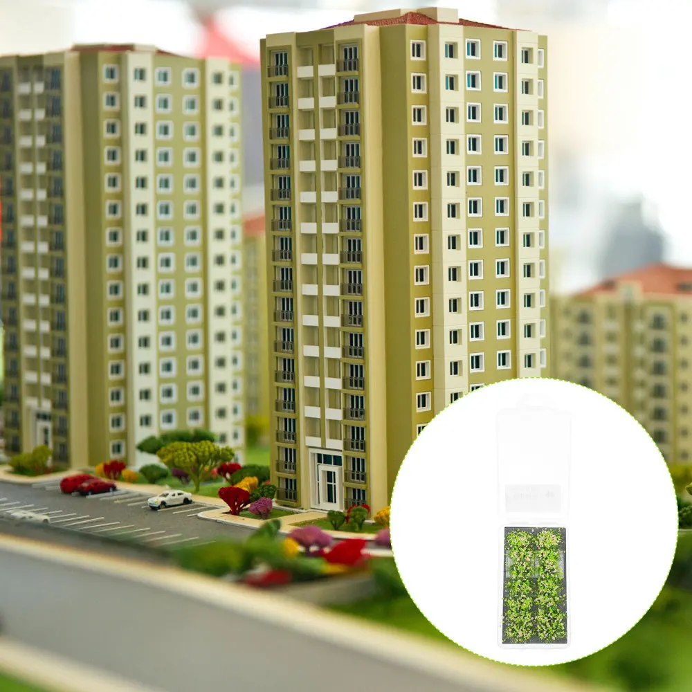 

1 Box Flower Cluster Mini Vegetation Group Grass Bushes for Static Scenery Model