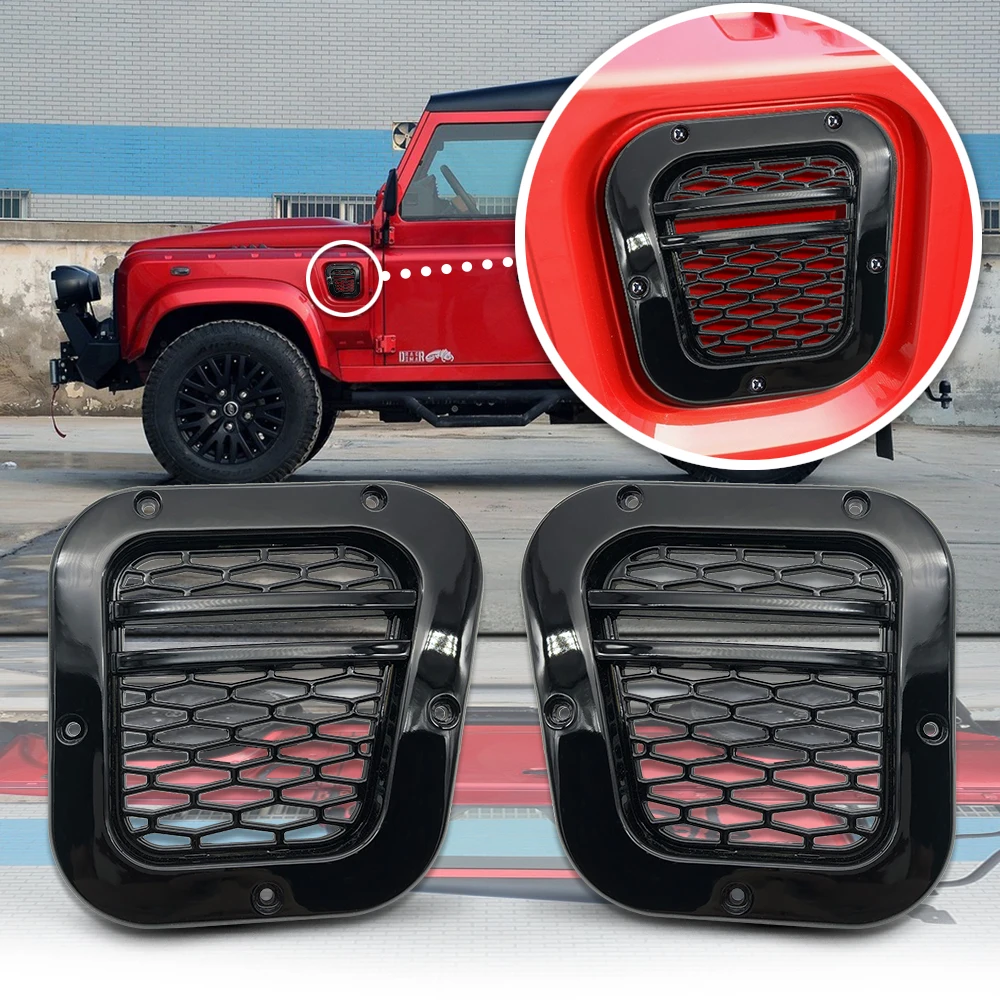 

2x for Land rover defend parts Side Vent Grille Tuning Car auto parts tuning air side vents Grille