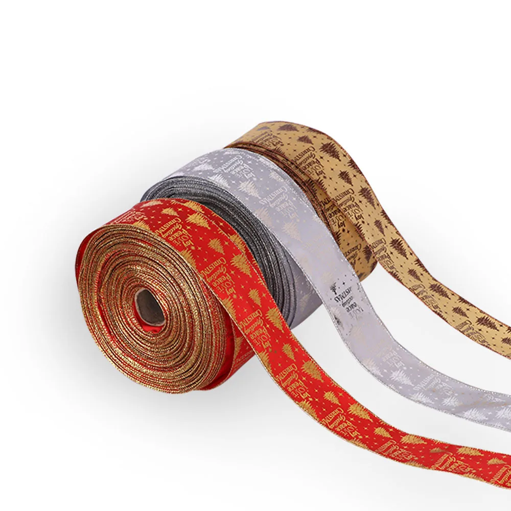 2 ярдов Рождественская елка ленты свадьбы праздника вечерние украшения DIY лук