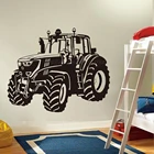 Детская комната для мальчиков, детская комната, мультяшный трактор, грузовик, автомобиль, наклейка на стену, декоративный виниловый для спальни, художественный Декор на стену, 1559