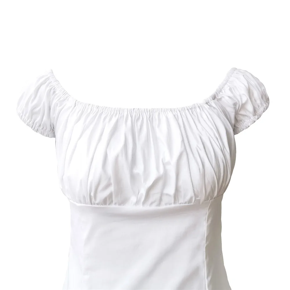 Белые топы с открытыми плечами для женщин Летняя Сексуальная рубашка