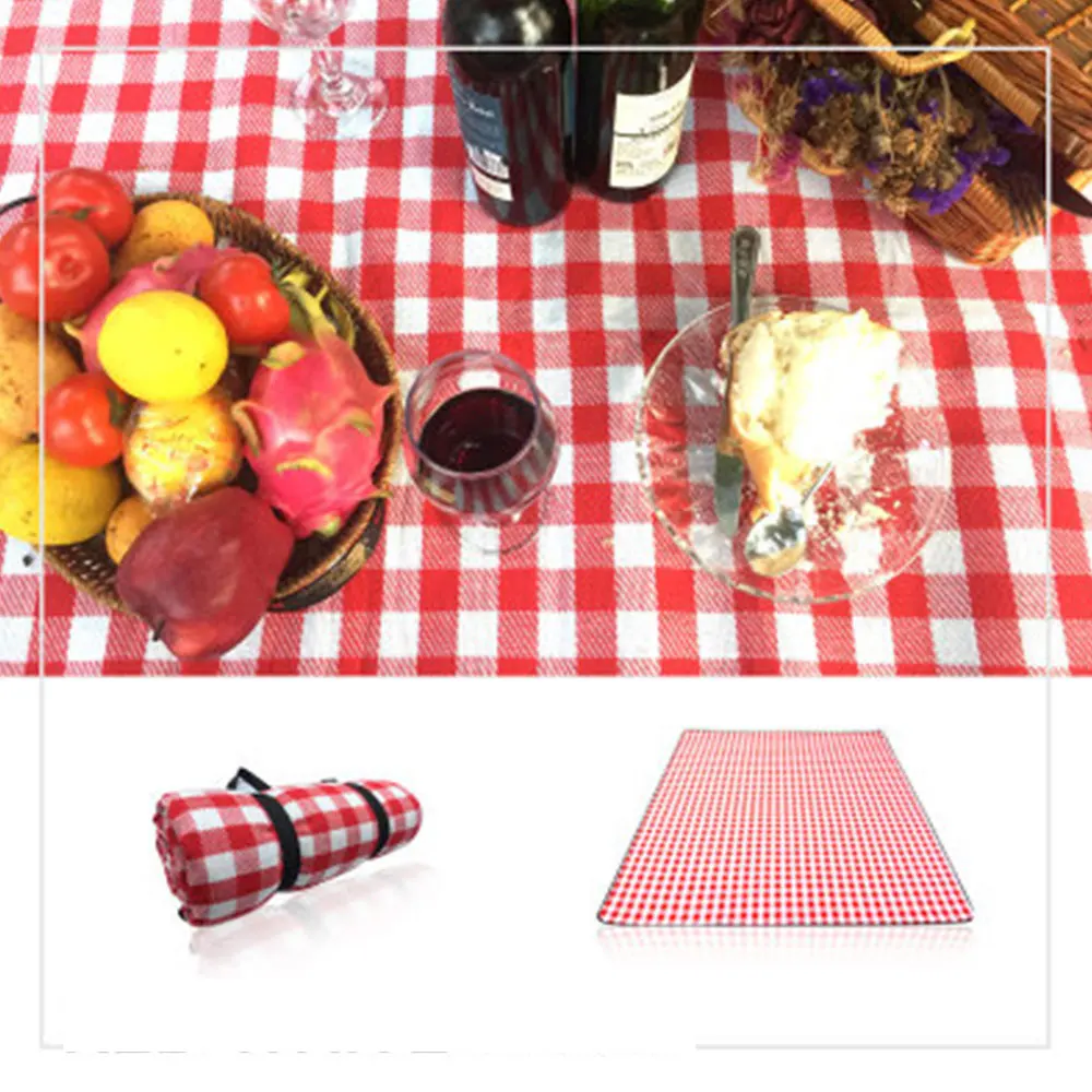 

Camping Mat Waterproof Outdoor Picnic Beach Camping Mat Camping Tarpaulin Baby Play Mat Plaid Blanket 3 Colors