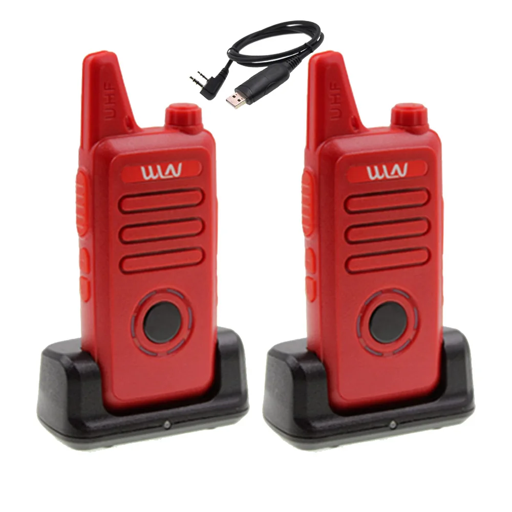 1 cable 2 chargers 2 шт. WLN KD-C1 Plus мини рация UHF 400-470 МГц с 16 каналов двухстороннее радио FM трансивер KD-C1plus - Цвет: 1 cable 2 chargers