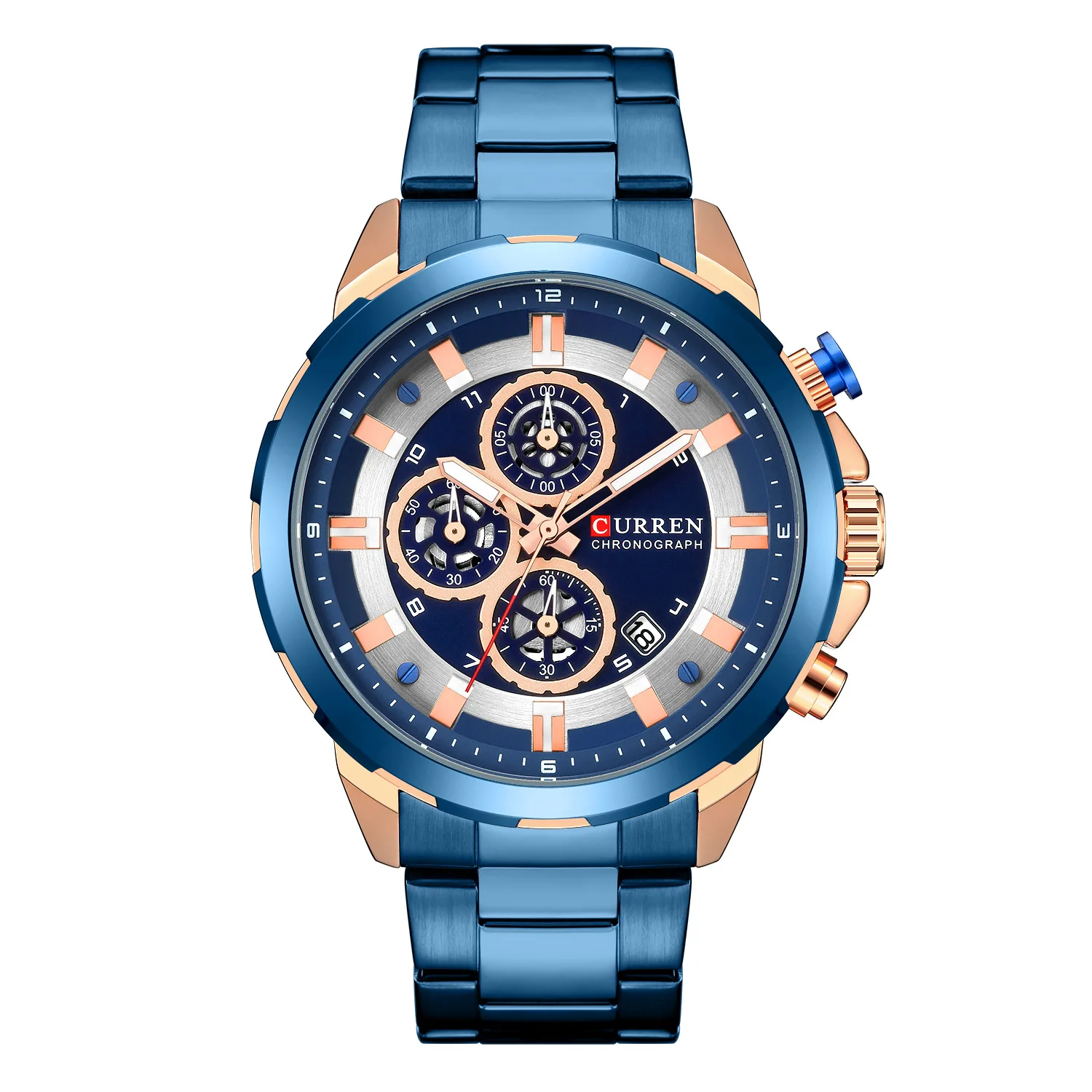 

Curren/ Carreen New 8323 Men's Watch Six-pin Watch Calendar Men's Watch Steel Band Quartz Watch.