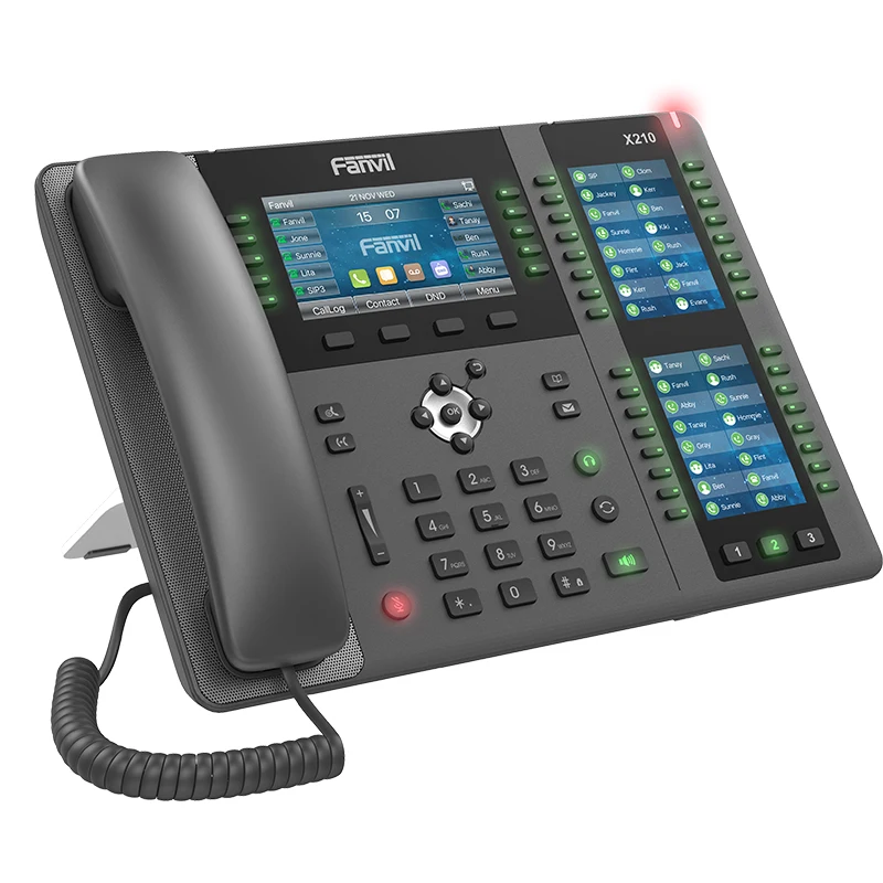 Встроенный Bluetooth телефон Fanvil X210 беспроводной VoIP с 20 SIP линиями HD голосовая IP