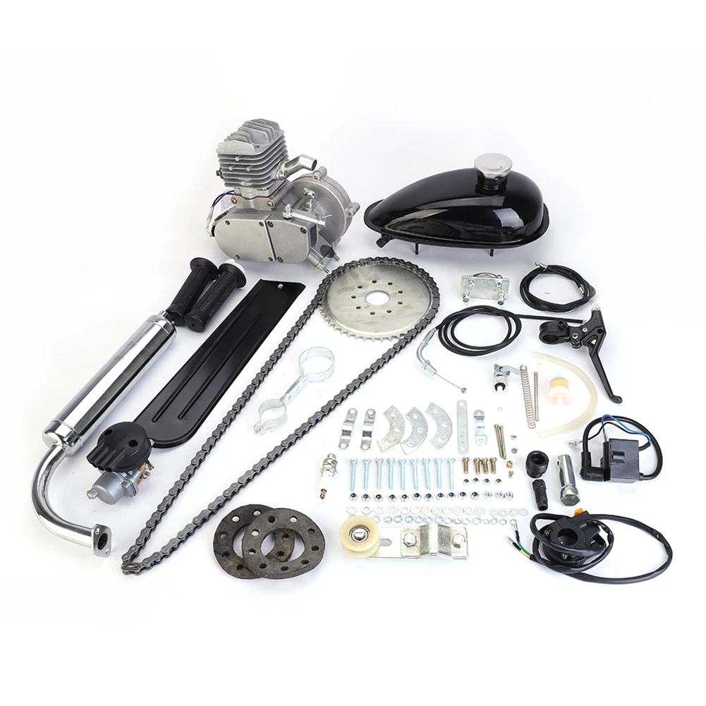 

24" 26" or 28" bicycles 80cc 2-Stroke High Power Engine Bike Motor Kit Silver White