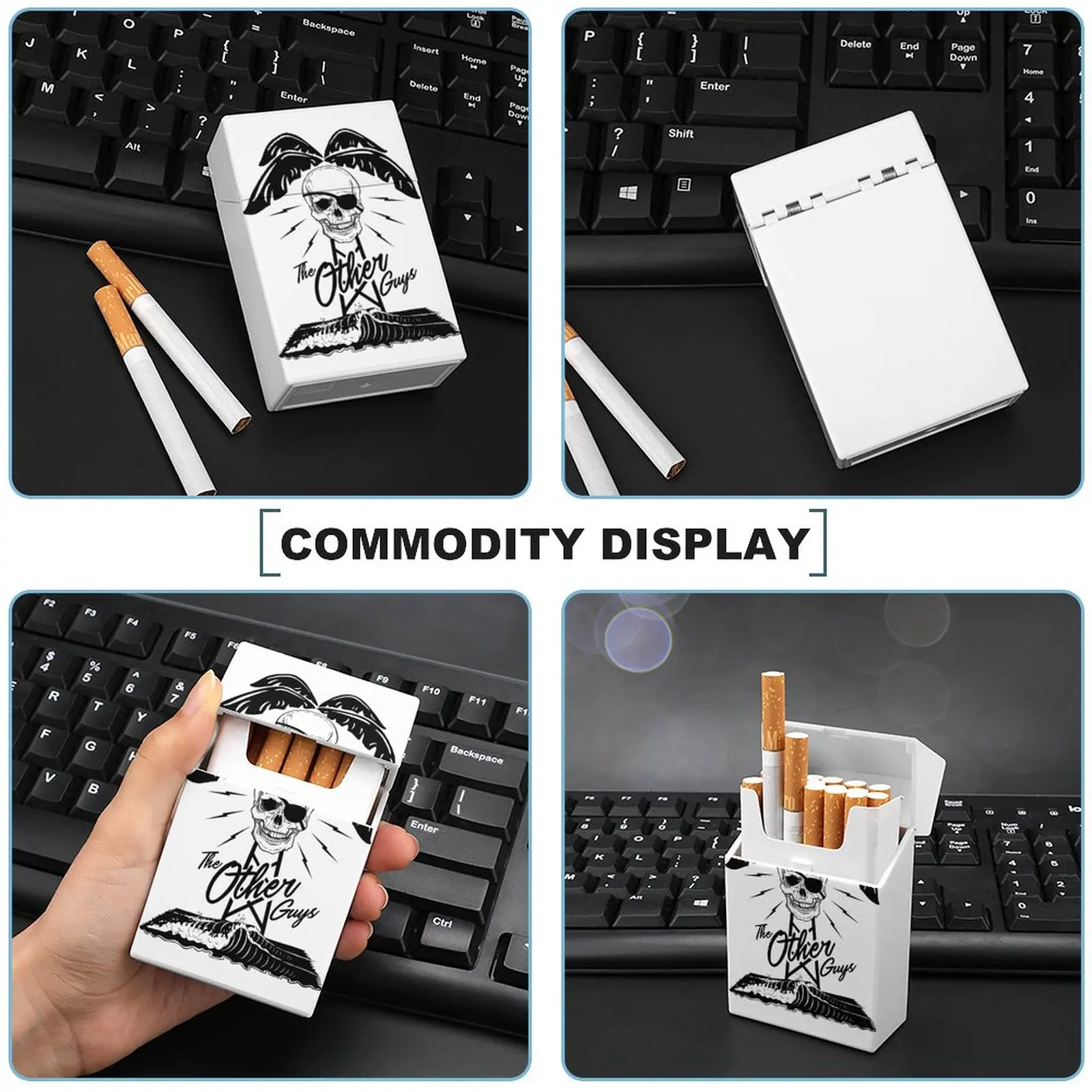 

Skull Art Cool Cigarette Case King Size Portable Cigarettes New Design Fancy Style Box