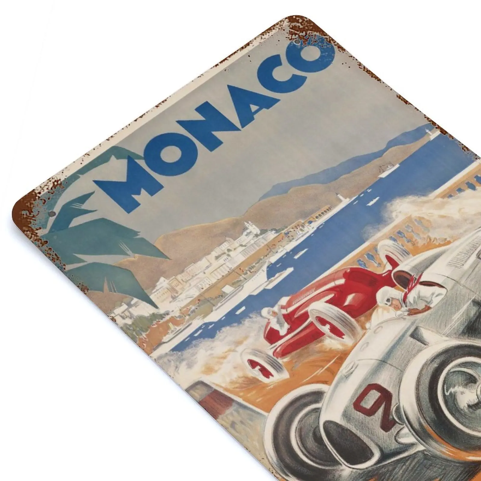 

Monaco Grand Prix 1937 Printed Vintage Metal Poster Home Pub Bar Garage Wall Decoration Tin Sign Plaque Decor