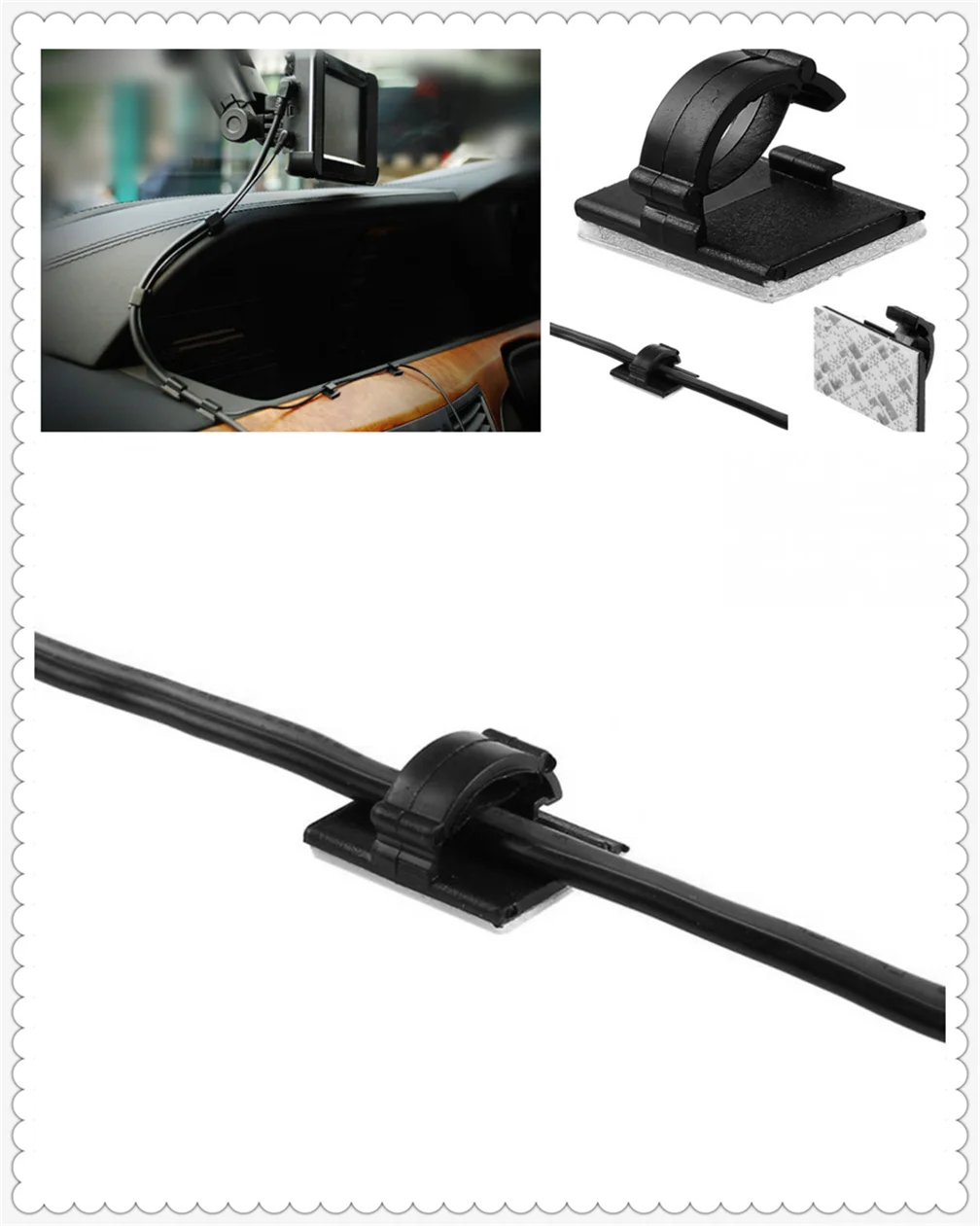 30 шт. Автомобильная вспомогательная паста зажим сумка для хранения провода