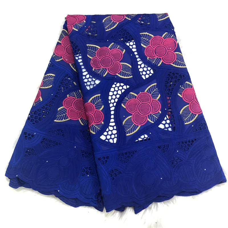 Швейцарская кружевная ткань с камнями 5 ярдов новейшая Африканская Хлопковая