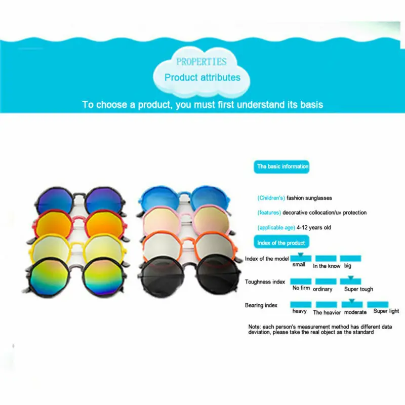 

Retro Kids Sunglasses Fashion Boys Girls Round Goggle Colorful Sunglasses Frame Eyewear for Kids Novelty Toys