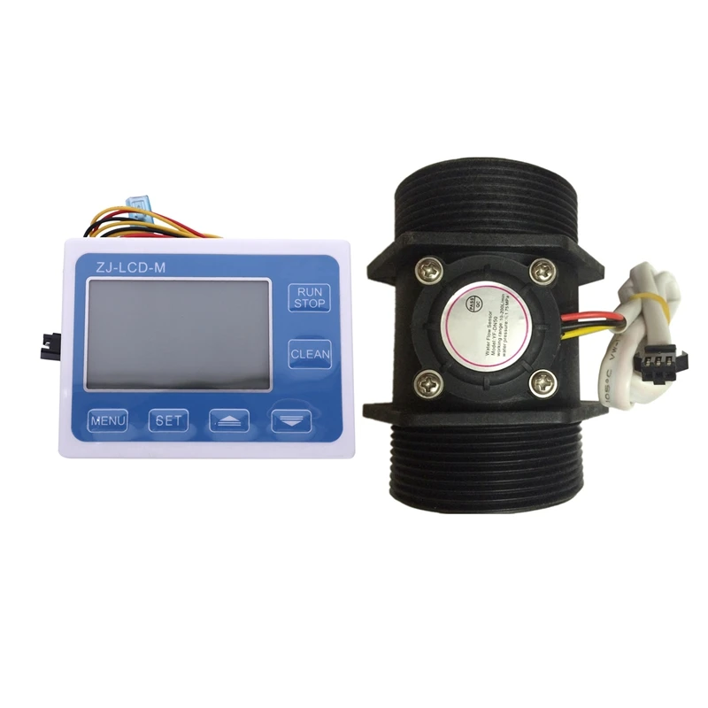 2-дюймовый датчик расхода воды Измеритель + цифровой ЖК-дисплей управление и DN50