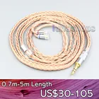 LN006758 2,5 мм 4,4 мм 3,5 мм XLR 16 Core 99% 7N OCC кабель для наушников Sennheiser IE8 IE8i IE80 IE80s металлический штифт