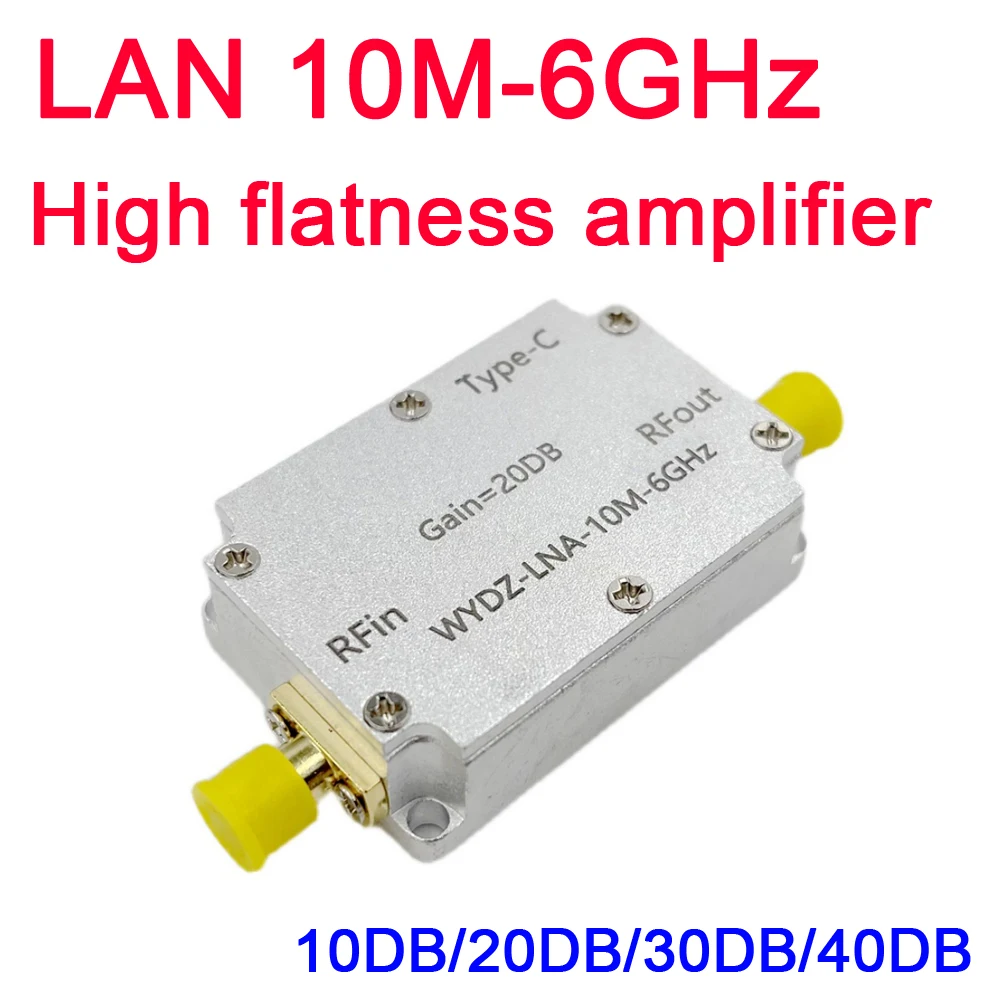 Высокой плоскостности усилитель LAN 10 м-6 ГГц получить 10DB 30DB 20DB 40DB радиочастотного