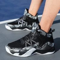 men professional high top basketball shoes mens cushioning light basketball sneakers women mesh breathable outdoor sports shoes