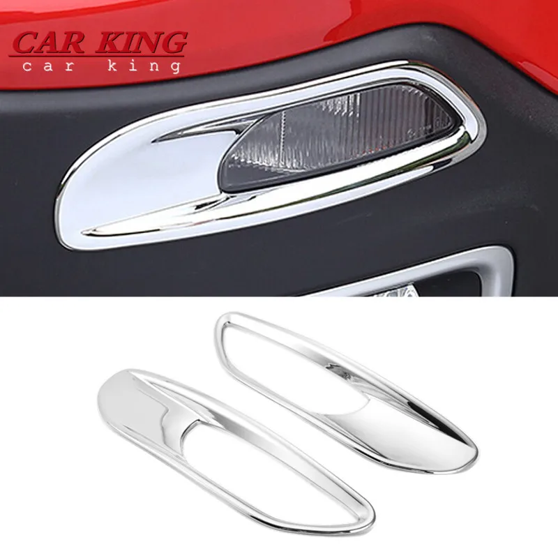 For Jeep Renegade 2015 2016 2017 ABS Chrome Daytime Running Lights Trim Lamp Cover Exterior Decoration car styling Accessories | Автомобили