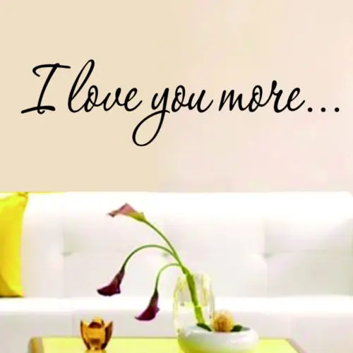 Я люблю вас больше наклеек на стену с цитатами съемные наклейки домашний Декор