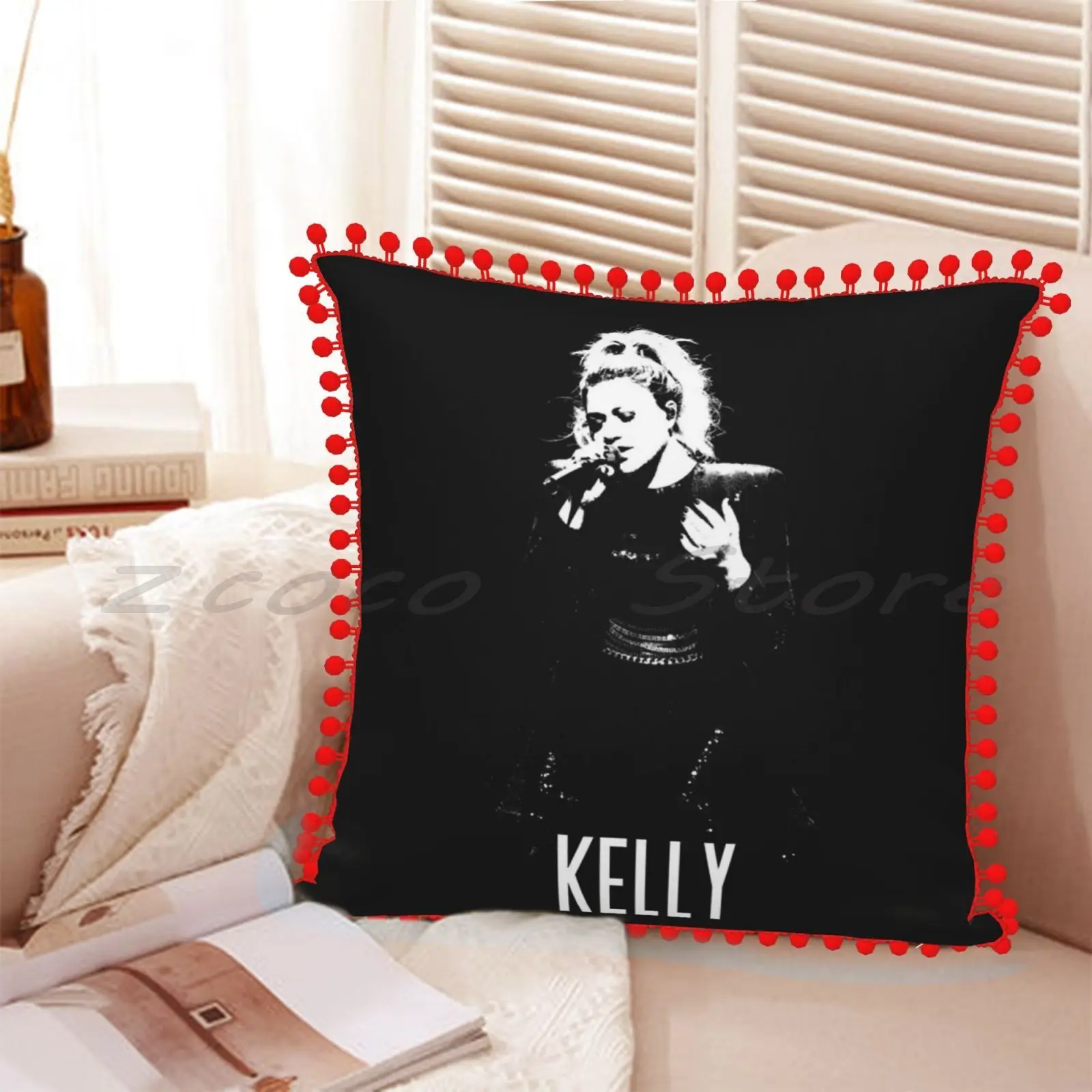 -Белый чехол из льняной плюшевой бархатной ткани с принтом на заказ наволочка