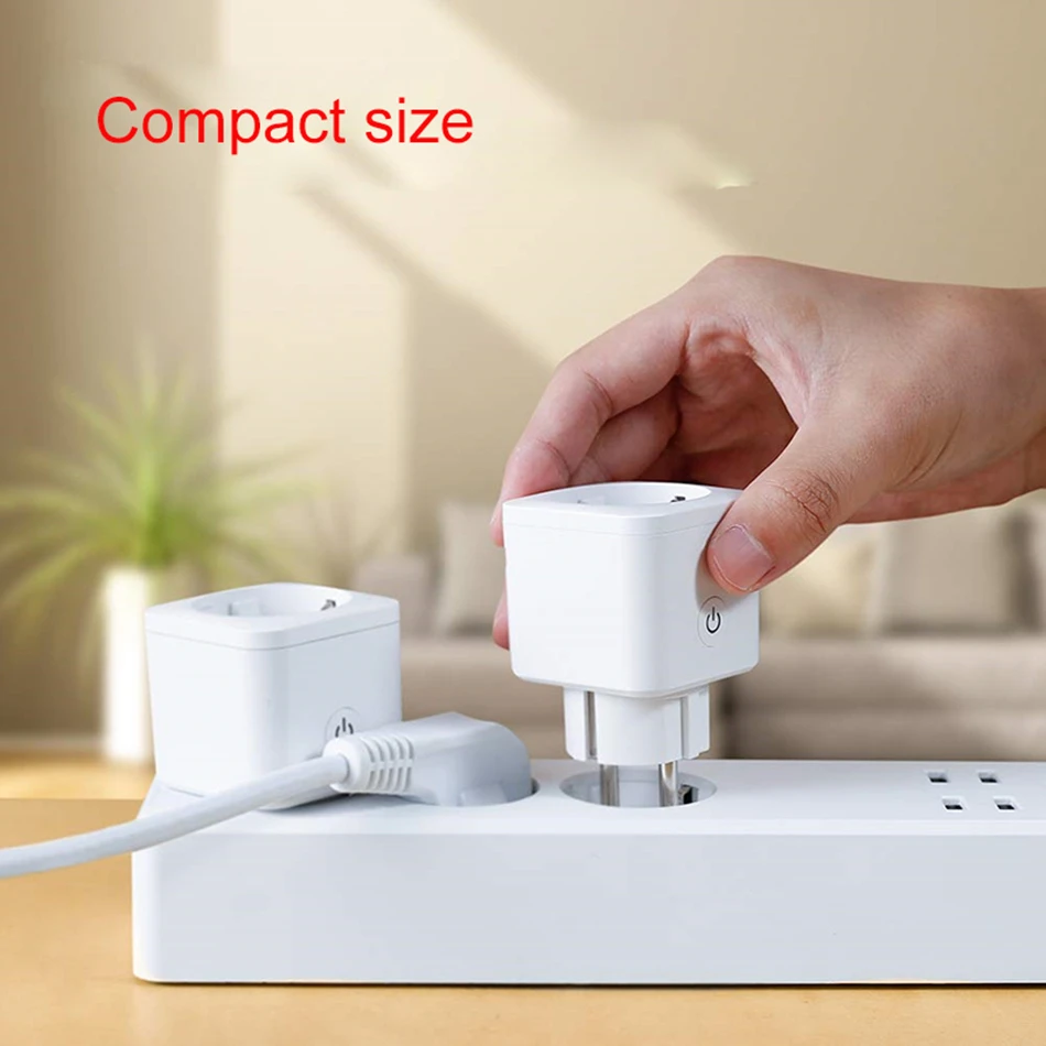 Tuya Smart Zigbee Plug 16A Европейская Сетевая розетка 3680 Вт Мощность монитор Таймер Счетчик
