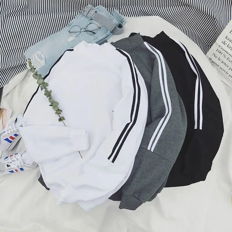 Men Japanese Style Warm Solid Color Round Collar Sweater Long Sleeve Elastic Slim Pullover Tops