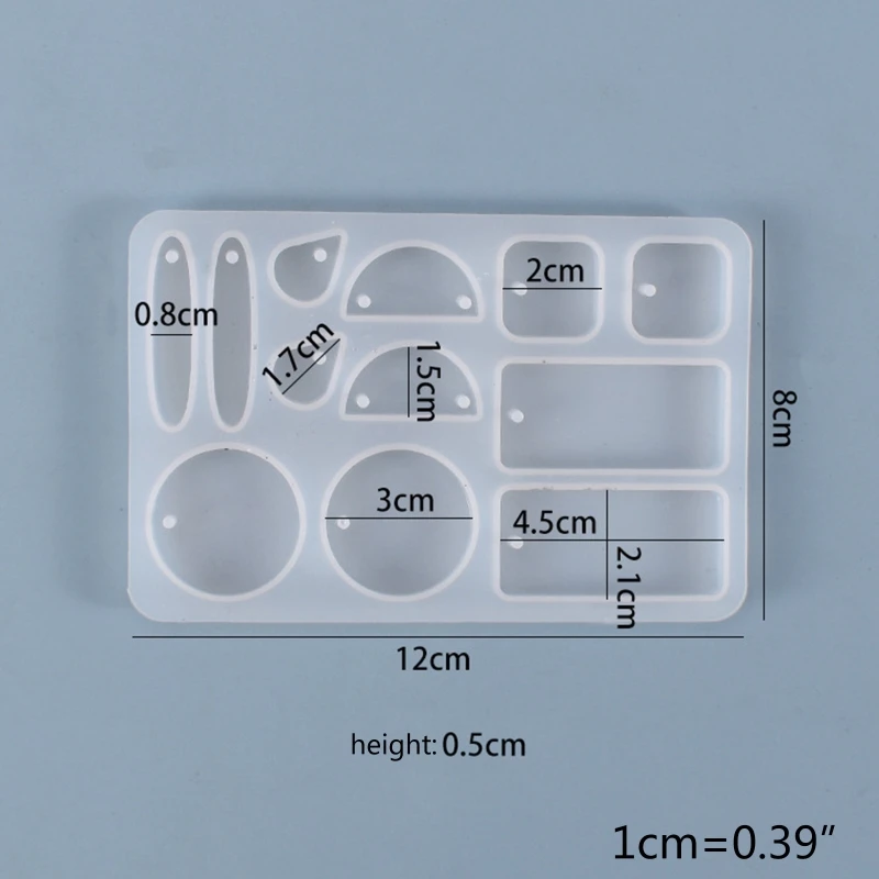 

Crystal Epoxy Resin Mold Earrings Dangler Casting Silicone Mould DIY Crafts Jewelry Pendant Making Tools